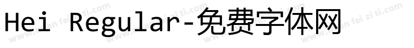 Hei Regular字体转换